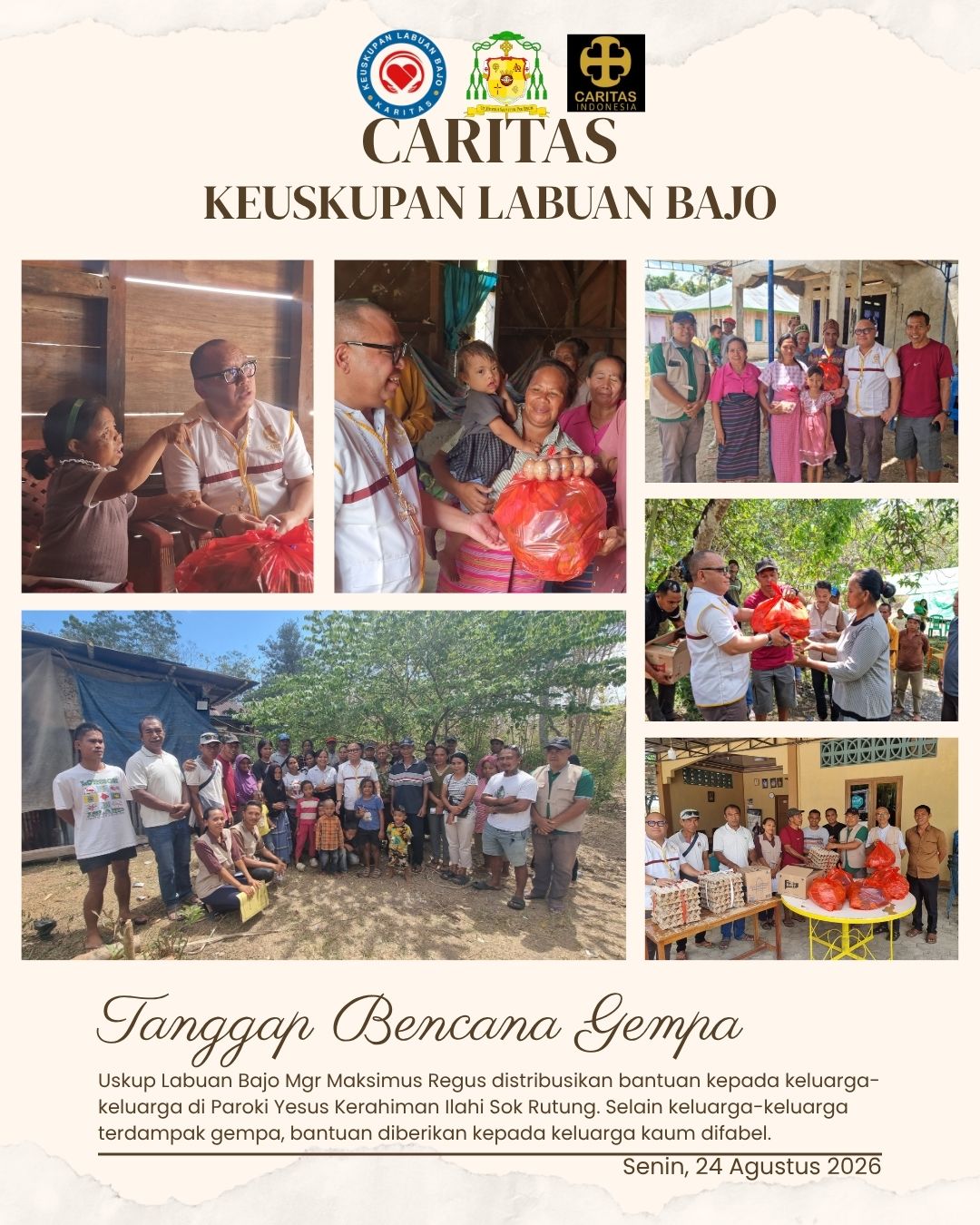 Gereja Bergerak Bersama: Keuskupan Labuan Bajo Gelar Rapat Koordinasi Tanggap Bencana Gempa, Tegaskan Keberpihakan pada Kelompok Rentan